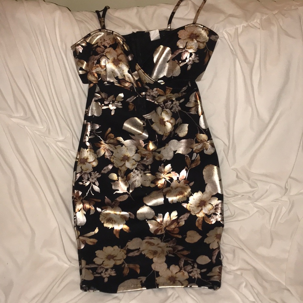 Gold foil dress